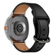 Classic leren band - Zwart - Samsung Galaxy Watch 8 - 40mm / 44mm
