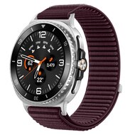 Nylon ribbelbandje - Donkerpaars - Samsung Galaxy Watch 8 - 40mm / 44mm