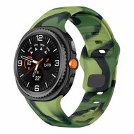 Wave siliconen band - Camouflage groen - Samsung Galaxy Watch 8 Classic - 46mm