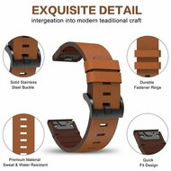 Leren bandje - Bruin - Garmin Descent G2