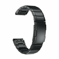 Stainless steel schakelband - Zwart - Garmin Tactix 8 - 51mm