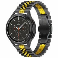Stalen band - Zwart met goud - Garmin Forerunner 970 / 570 (47mm) / 255