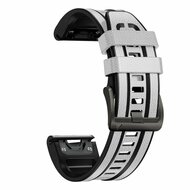 leer + siliconen bandje - Wit - Garmin Fenix 8 / 8 Pro - 51mm