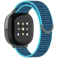 Fitbit Ace LTE - Nylon loop band met klittenbandsluiting - Blauw