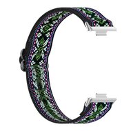Elastische nylon band - Bohemian groen - Huawei Watch Fit 3 / Fit 4