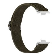 Elastische nylon band - Donkergroen - Huawei Watch Fit 3 / Fit 4