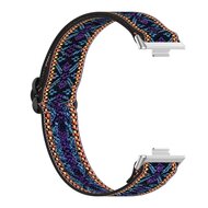 Elastische nylon band - Bohemian blauw - Huawei Watch Fit 3 / Fit 4