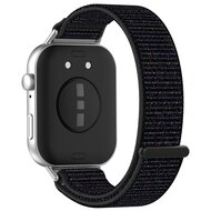 Sport loop nylon bandje - Zwart gem&ecirc;leerd - Huawei Watch Fit 5 / 4 / 3
