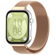 Milanese bandje - Champagne / ros&eacute; goud - Huawei Watch Fit 3 / Fit 4