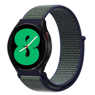 Sport Loop nylon bandje - Blauw met groene band - Xiaomi Mi Watch / Xiaomi Watch 2 / Xiaomi Watch S1 / S2 / S3 / S4