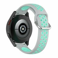 Siliconen sportbandje met gesp - Grijs + turquoise - Xiaomi Mi Watch / Xiaomi Watch 2 / Xiaomi Watch S1 / S2 / S3 / S4