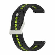 Garmin Forerunner 55 / 165 / 245 / 570 (42mm) / 645 - Dot Pattern bandje - Zwart met geel