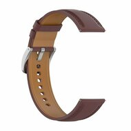 Garmin Forerunner 55 / 70 / 165 / 170 / 245 / 570 (42mm) / 645 - Luxe leren bandje - Donkerbruin