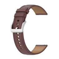 Garmin Forerunner 55 / 70 / 165 / 170 / 245 / 570 (42mm) / 645 - Luxe leren bandje - Donkerbruin