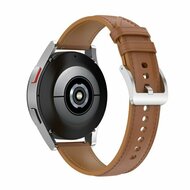 Garmin Forerunner 55 / 70 / 165 / 170 / 245 / 570 (42mm) / 645 - Luxe leren bandje - Lichtbruin