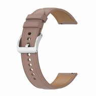 Garmin Forerunner 55 / 70 / 165 / 170 / 245 / 570 (42mm) / 645 - Luxe leren bandje - Oudroze