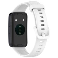 Siliconen bandje met gesp - Wit - Huawei Band 10 / 9 / 8