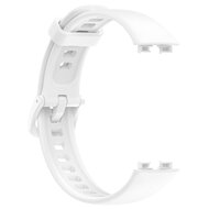 Siliconen bandje met gesp - Wit - Huawei Band 10 / 9 / 8