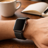 Sport Loop nylon bandje - Zwart - Geschikt voor Apple Watch 44mm / 45mm&nbsp;/ 46mm / 49mm