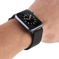 Milanese RVS bandje - Zwart - Geschikt voor Apple Watch 44mm / 45mm&nbsp;/ 46mm / 49mm