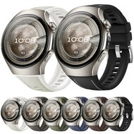 Hybride leer &amp; siliconen band 'True Fit' - Donkergrijs - Huawei Watch 5 - 46mm