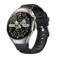 Contour siliconen band 'True Fit' - Zwart - Huawei Watch 5 - 46mm