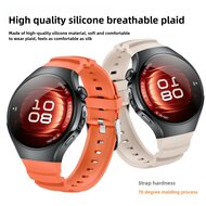 Contour siliconen band 'True Fit' - Zwart - Huawei Watch 5 - 46mm