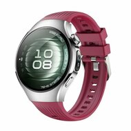 Siliconen bandje 'True Fit' - Wijnrood - Huawei Watch 5 - 42mm