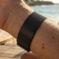 Milanese band - Zwart - Extra sterke magneet - Geschikt voor Apple Watch 38mm / 40mm / 41mm / 42mm