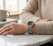 Milanese band - Sterrenlicht / Starlight - Extra sterke magneet - Geschikt voor Apple Watch 38mm / 40mm / 41mm / 42mm