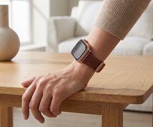 Leren bandje - Bruin - Geschikt voor Apple Watch 44mm / 45mm&nbsp;/ 46mm / 49mm