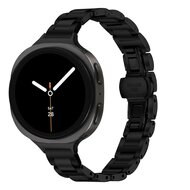 Slim fit stalen schakelband - Zwart - Samsung Galaxy Watch 8 Classic - 46mm