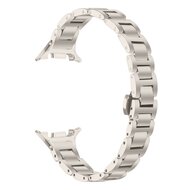 Slim fit stalen schakelband - Sterrenlicht - Samsung Galaxy Watch 8 Classic - 46mm