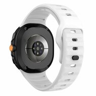 Wave siliconen band - Wit - Samsung Galaxy Watch 8 Classic - 46mm