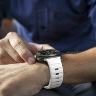 Wave siliconen band - Wit - Samsung Galaxy Watch 8 Classic - 46mm