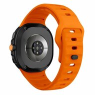 Wave siliconen band - Oranje - Samsung Galaxy Watch 8 Classic - 46mm