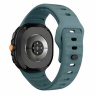 Wave siliconen band - Grijsblauw - Samsung Galaxy Watch 8 Classic - 46mm