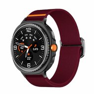 Nylon Loop bandje - Bordeaux - Samsung Galaxy Watch 8 Classic - 46mm