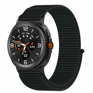 Sportloop nylon bandje - Zwart - Samsung Galaxy Watch 8 Classic - 46mm