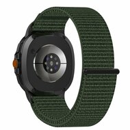 Sportloop nylon bandje - Donkergroen - Samsung Galaxy Watch 8 Classic - 46mm