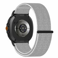 Sportloop nylon bandje - Lichtgrijs - Samsung Galaxy Watch 8 Classic - 46mm