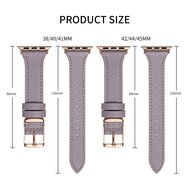Leren bandje - Lichtroze - Geschikt voor Apple Watch 44mm / 45mm&nbsp;/ 46mm / 49mm