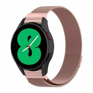 Samsung Galaxy watch 7 / Galaxy Watch FE - 40mm &amp; 44mm - Milanese bandje (ronde connector) - Ros&eacute; goud