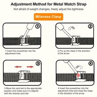 Milanese bandje met klemsluiting - Goud - Garmin Lily 2