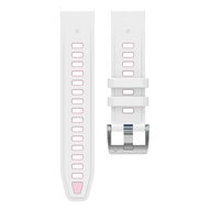 Siliconen bandje - Wit met roze - Garmin Fenix 8 - 43mm