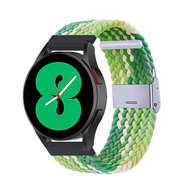 Garmin Venu 4 - 45mm - Braided nylon bandje - Groen / lichtgroen