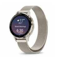 Garmin Venu 4 - 45mm - Milanese bandje - Vintage goud