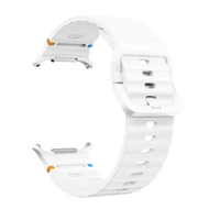 Classic Wave siliconen band - Wit - Samsung Galaxy Watch 8 - 40mm / 44mm