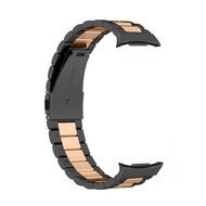 Stalen schakelband - Zwart met champagne goud - Samsung Galaxy Watch 8 - 40mm / 44mm