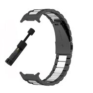 Stalen schakelband - Zwart met zilver - Samsung Galaxy Watch 8 - 40mm / 44mm